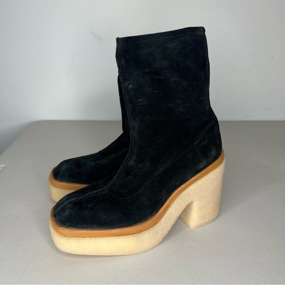 Free People Black Suede Gigi Ankle Boots 36.5/6.5 - Picture 5 of 9